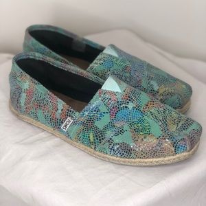 TOMS| Turquoise/Butterfly Print